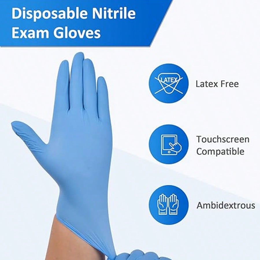 100pcs Heavy Duty Nitrile Disp - Rubber Glove Cleaning recension och pris