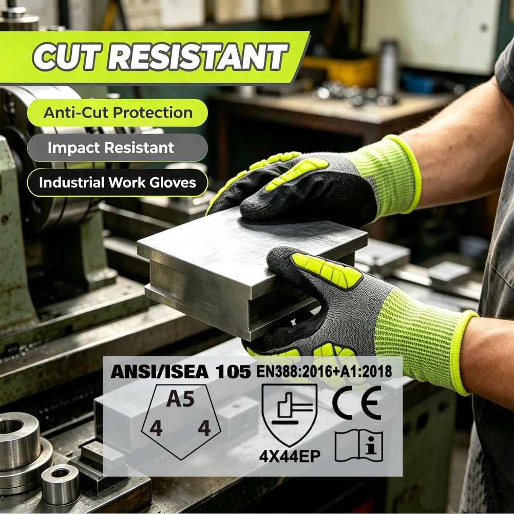 ANSI A5 Touch Screen Cut Resis - Work Glove Impact recension och pris